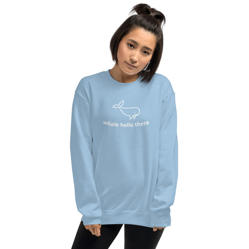 whale hello there crewneck