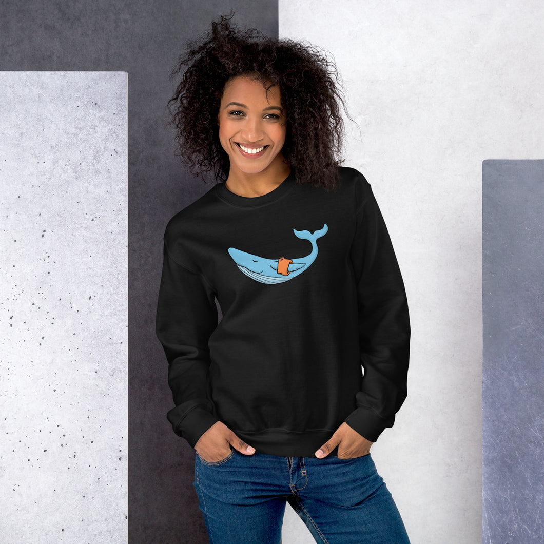 FLOATIE WHALE crewneck sweatshirt