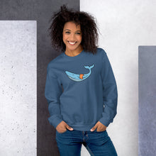 Load image into Gallery viewer, FLOATIE WHALE crewneck sweatshirt