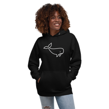 Load image into Gallery viewer, BIG WHALE HOODIE - WHITE STITCH - EMBROIDERED