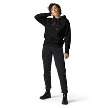 Load image into Gallery viewer, BIG WHALE HOODIE - PINK STITCH - EMBROIDERED