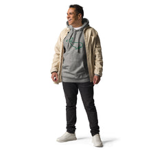 Load image into Gallery viewer, BIG WHALE HOODIE - GREEN STITCH - EMBROIDERED