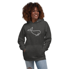 Load image into Gallery viewer, BIG WHALE HOODIE - WHITE STITCH - EMBROIDERED