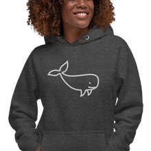 Load image into Gallery viewer, BIG WHALE HOODIE - WHITE STITCH - EMBROIDERED