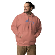 Load image into Gallery viewer, BIG WHALE HOODIE - BLUE STITCH - EMBROIDERED