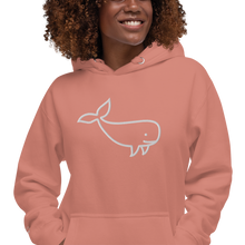 Load image into Gallery viewer, BIG WHALE HOODIE - WHITE STITCH - EMBROIDERED