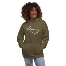 Load image into Gallery viewer, BIG WHALE HOODIE - WHITE STITCH - EMBROIDERED