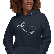 Load image into Gallery viewer, BIG WHALE HOODIE - WHITE STITCH - EMBROIDERED