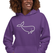 Load image into Gallery viewer, BIG WHALE HOODIE - WHITE STITCH - EMBROIDERED