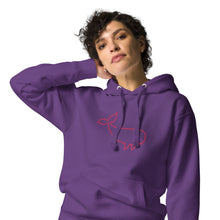 Load image into Gallery viewer, BIG WHALE HOODIE - PINK STITCH - EMBROIDERED