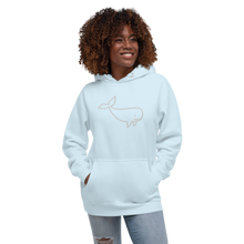 Load image into Gallery viewer, BIG WHALE HOODIE - WHITE STITCH - EMBROIDERED