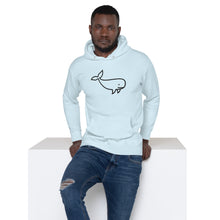 Load image into Gallery viewer, BIG WHALE HOODIE - BLACK STITCH - EMBROIDERED