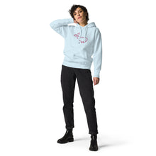 Load image into Gallery viewer, BIG WHALE HOODIE - PINK STITCH - EMBROIDERED