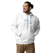 Load image into Gallery viewer, BIG WHALE HOODIE - BLUE STITCH - EMBROIDERED