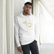 Load image into Gallery viewer, BIG WHALE HOODIE - YELLOW STITCH - EMBROIDERED