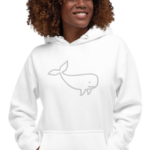 Load image into Gallery viewer, BIG WHALE HOODIE - WHITE STITCH - EMBROIDERED